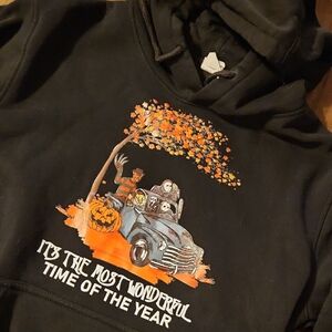 Black Halloween Unisex Hoodie Size Large